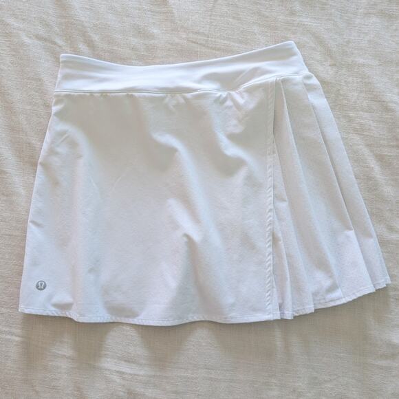 Lululemon Asymmetrical Pleated Tennis Skirt White size 4 - Picture 7 of 11